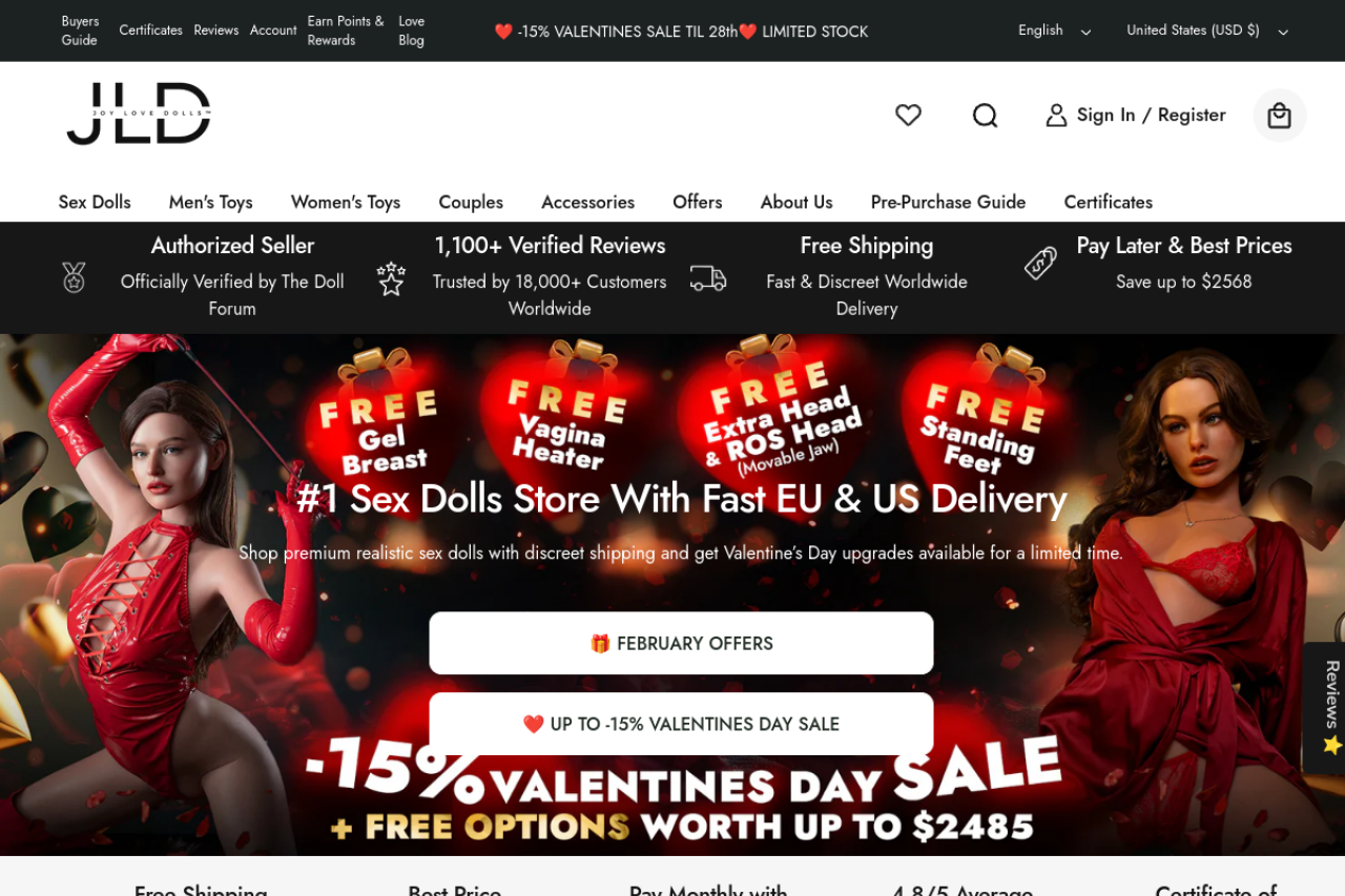 Screenshot of Joy love dolls