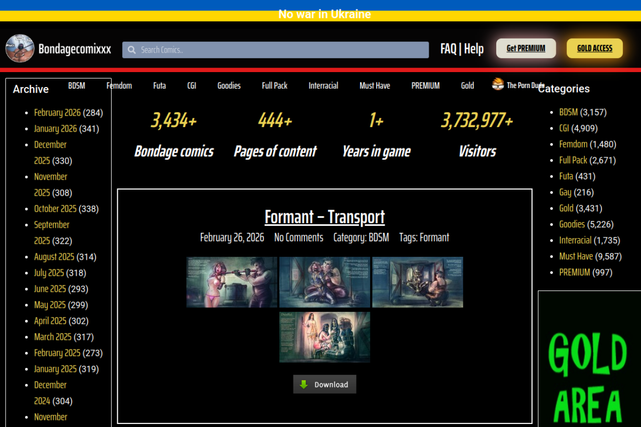 Screenshot of Bondagecomixxx