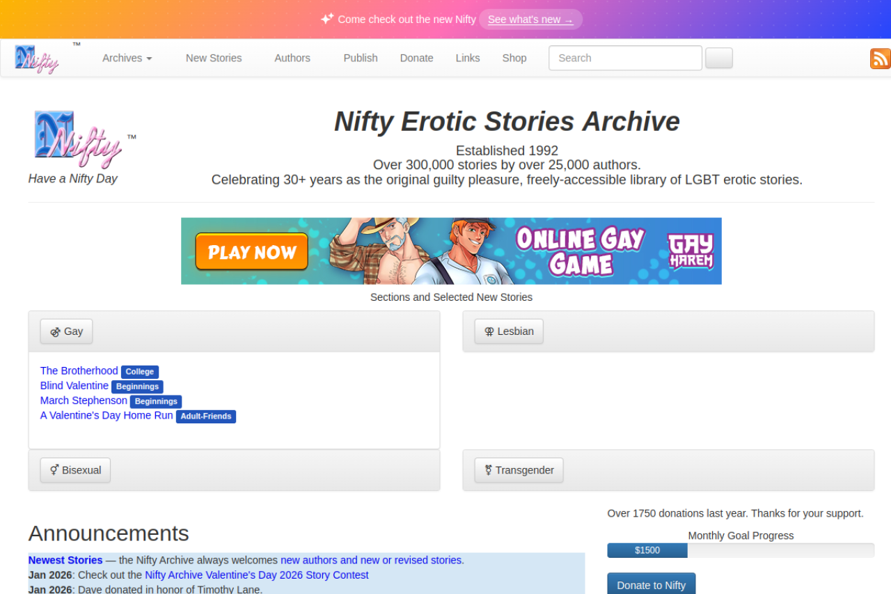 Screenshot of Nifty