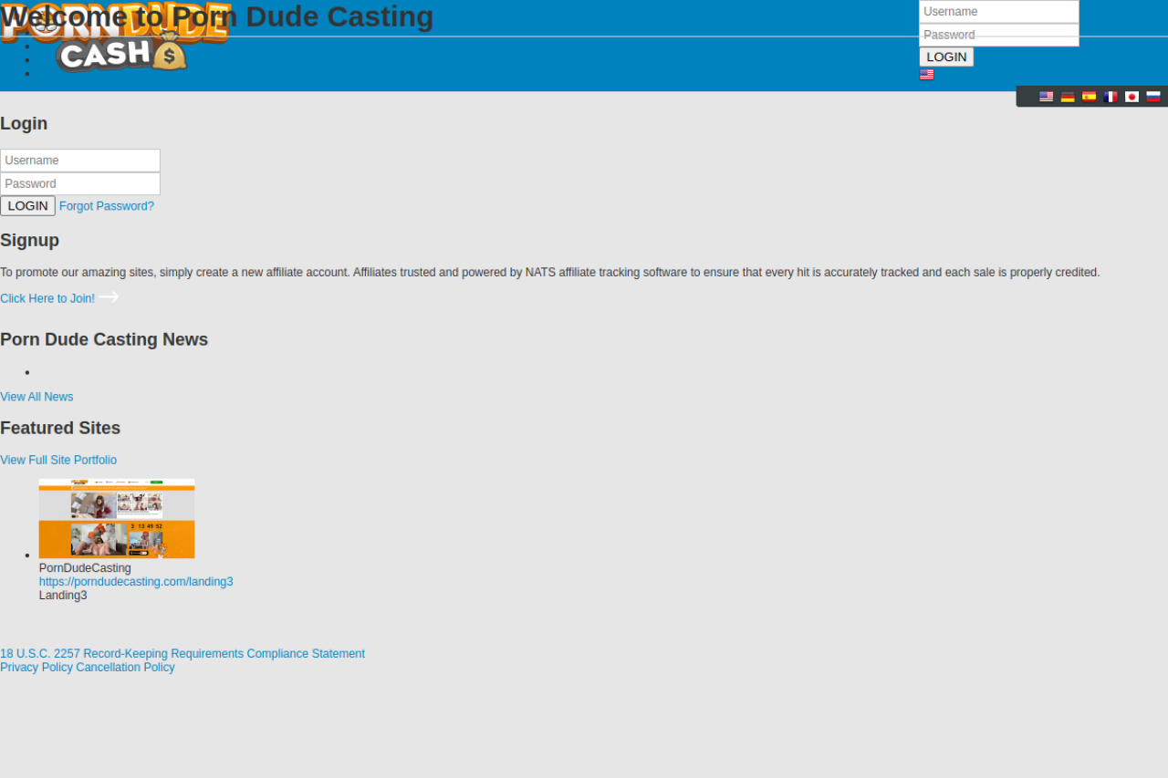 Screenshot of Porndudecash