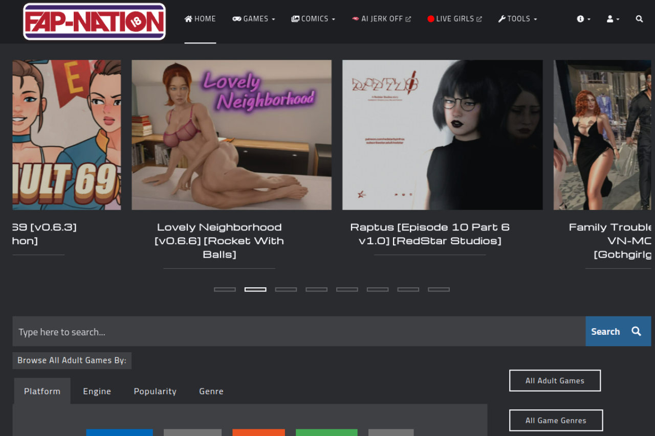 Screenshot of Fap nation