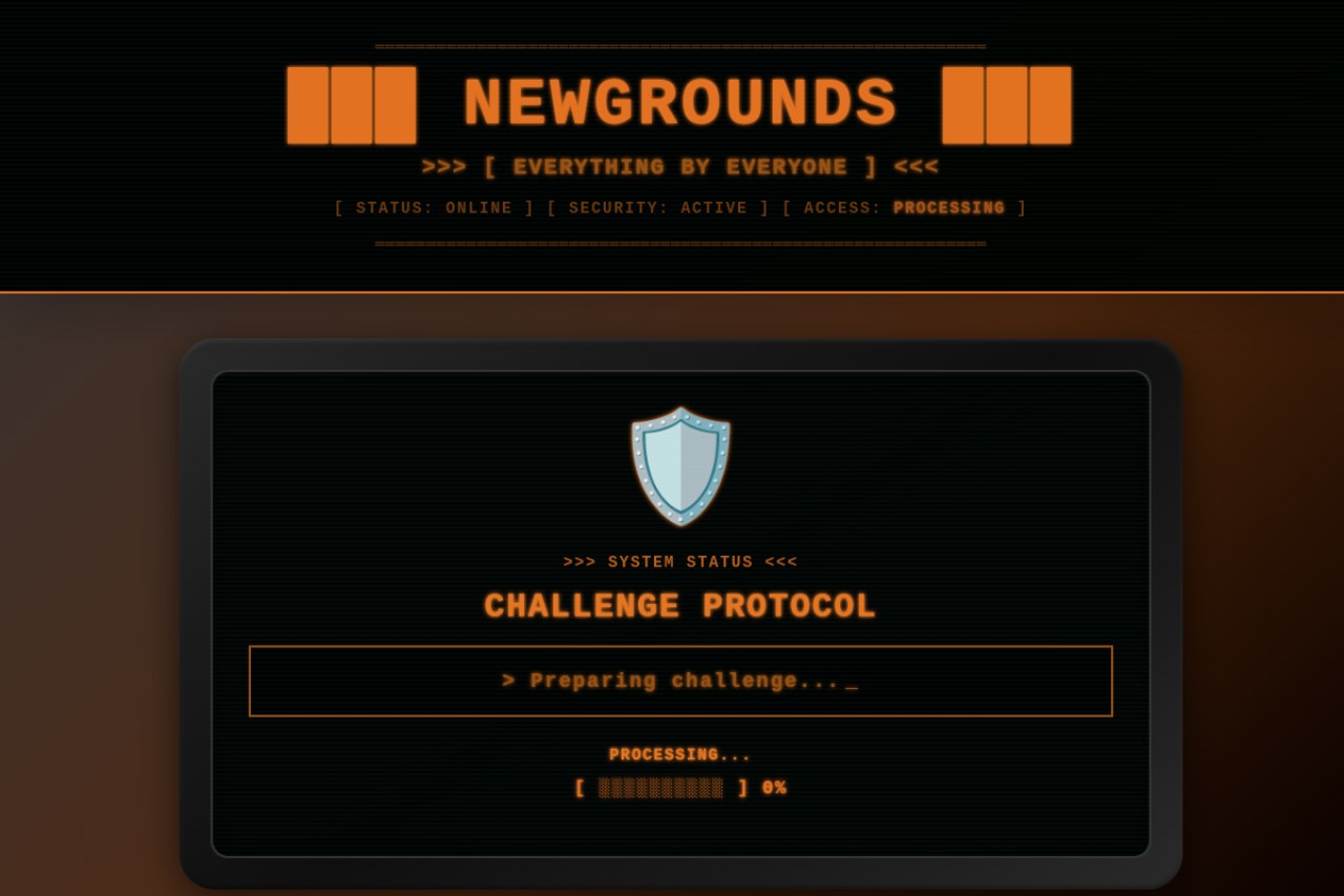 Screenshot of Newgrounds adult