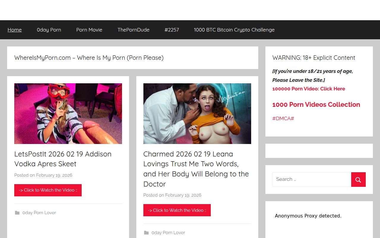 Screenshot of Whereismyporn