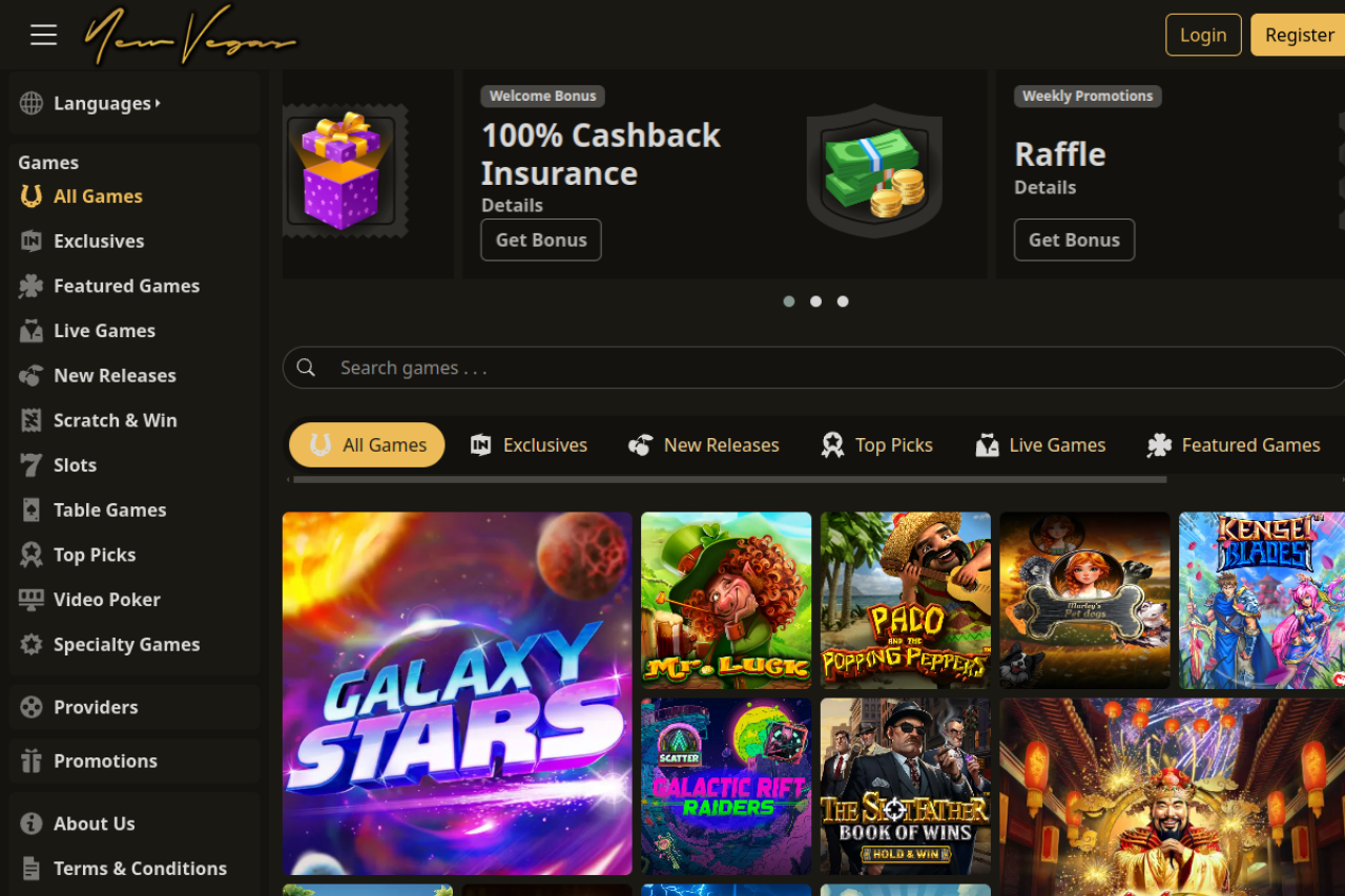 Screenshot of New vegas casino