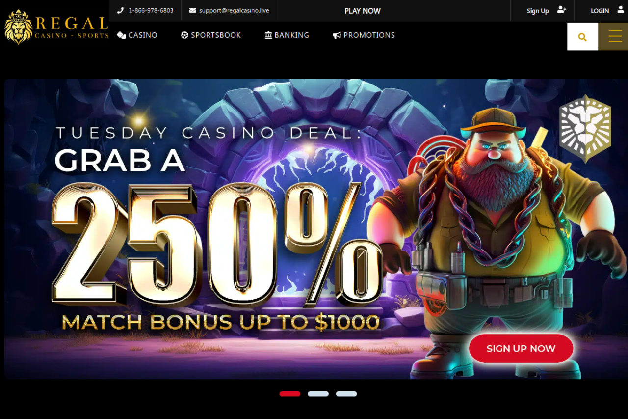 Screenshot of Regal casino
