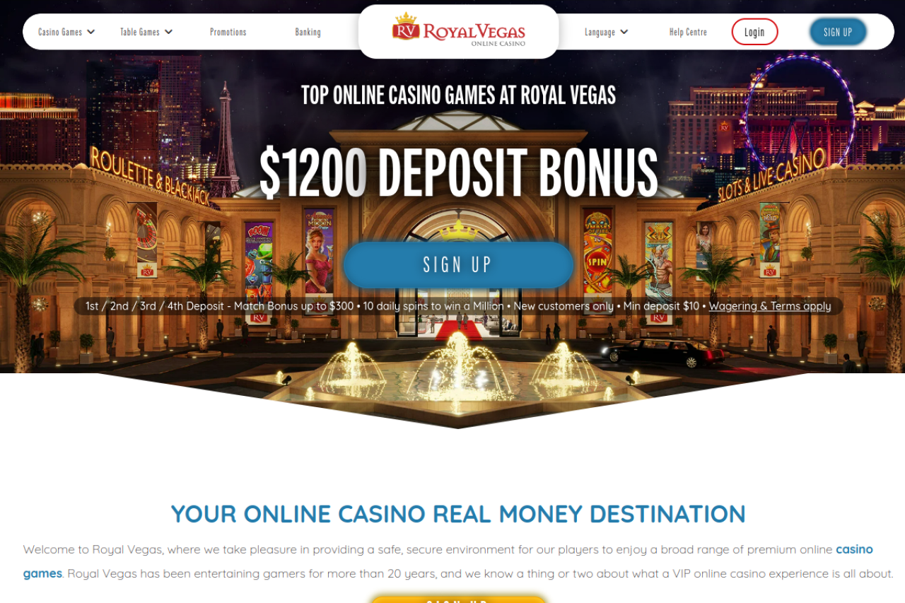 Royal vegas casino screenshot