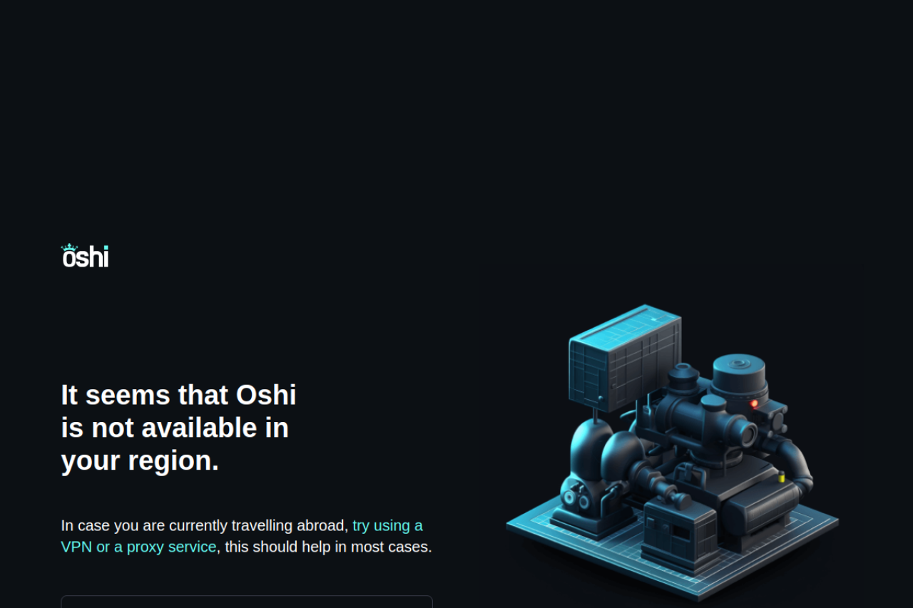 Screenshot of Oshi casino