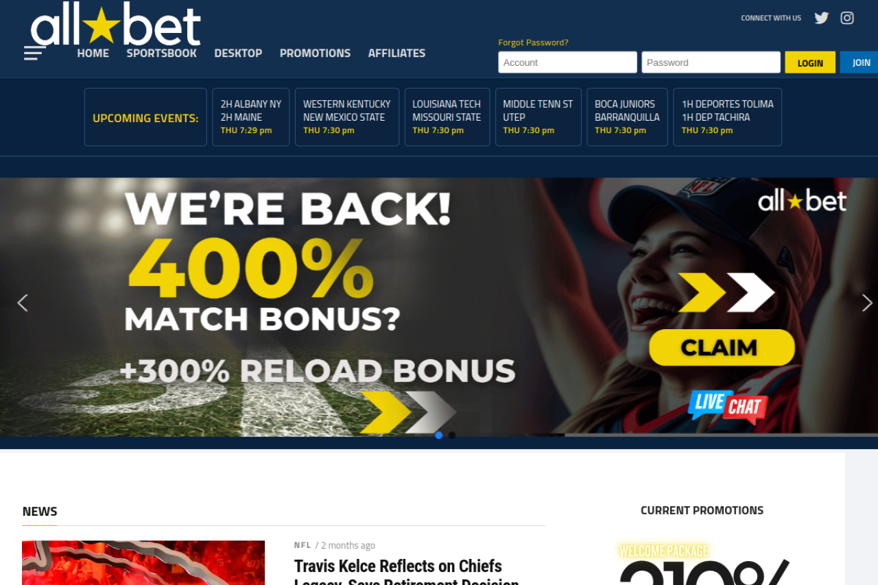Screenshot of Allbet