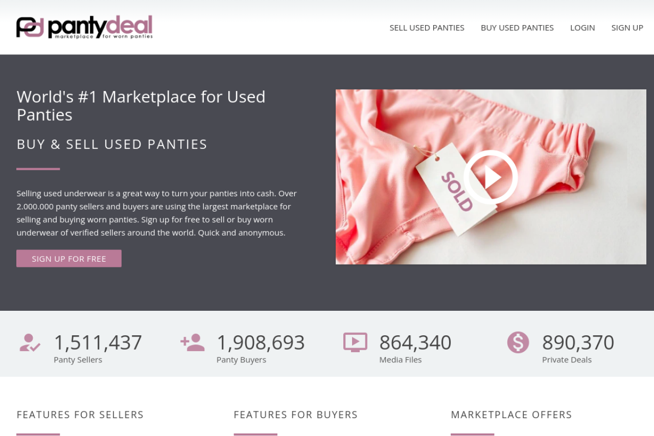 Screenshot of Pantydeal