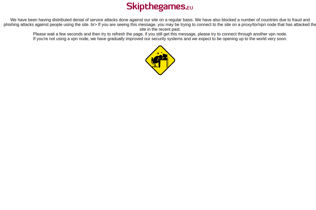 Screenshot of Skipthegames