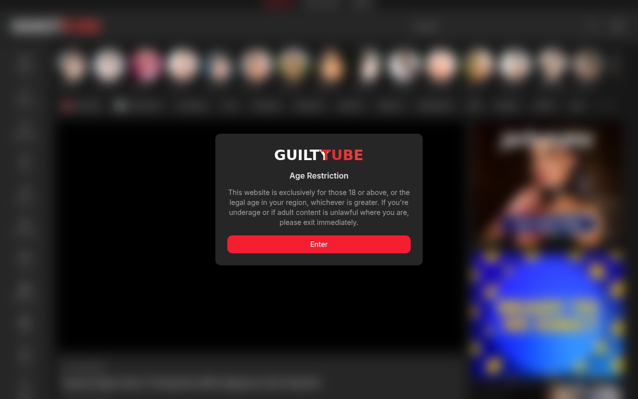 Screenshot of GuiltyTube