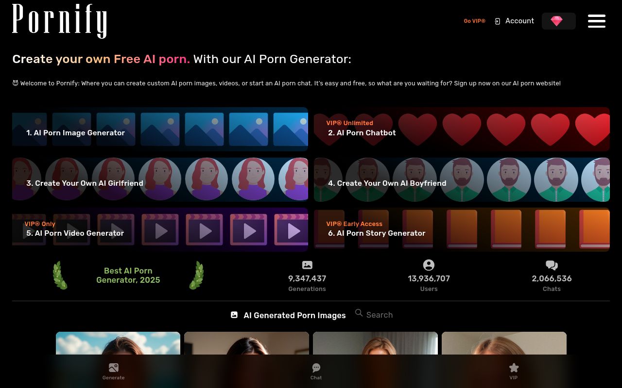 Screenshot of Pornify