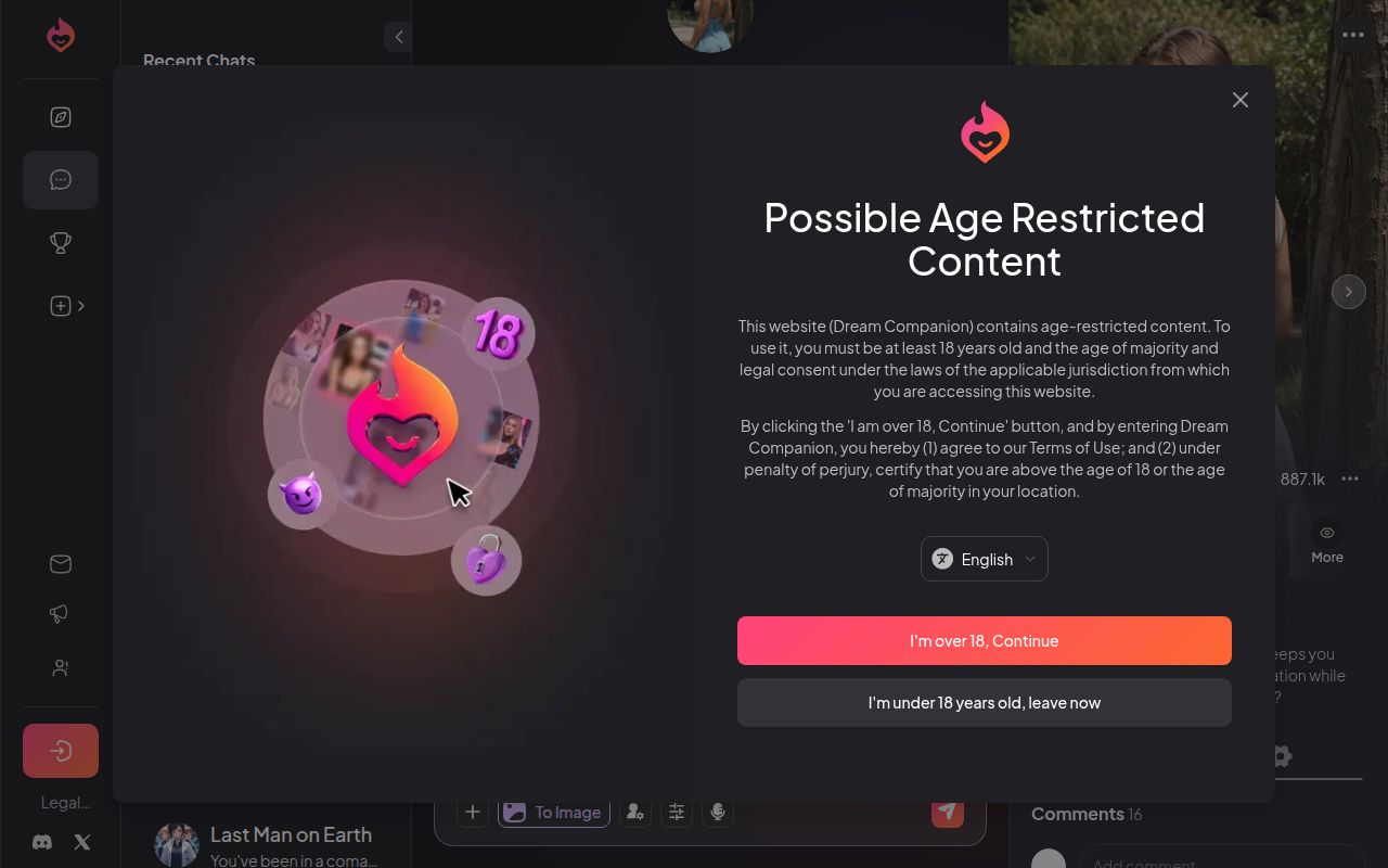 Screenshot of Dream companion