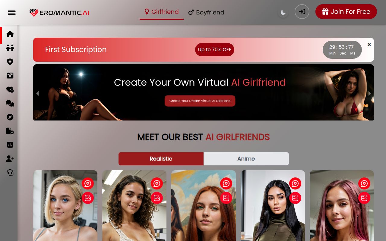 Screenshot of Eromantic