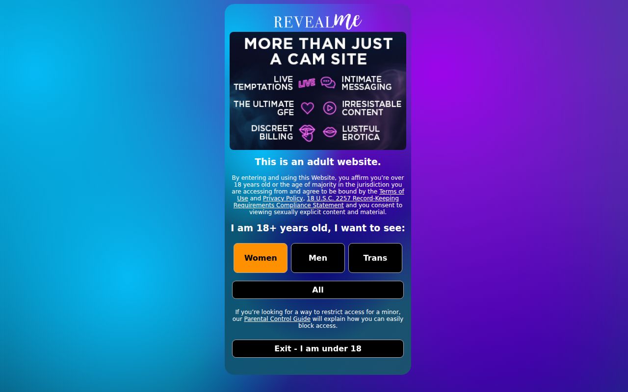 Screenshot of Reveal me