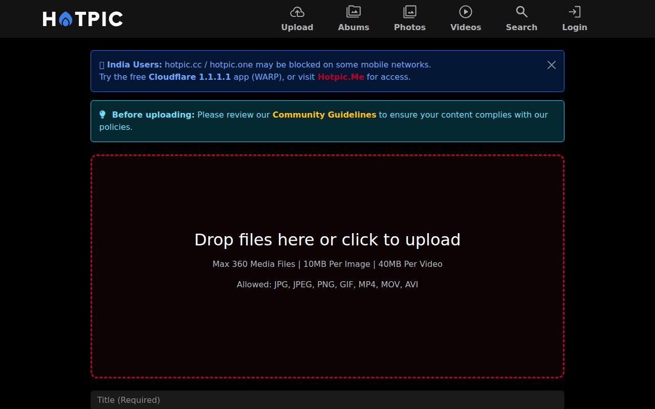 Screenshot of Hotpic cc