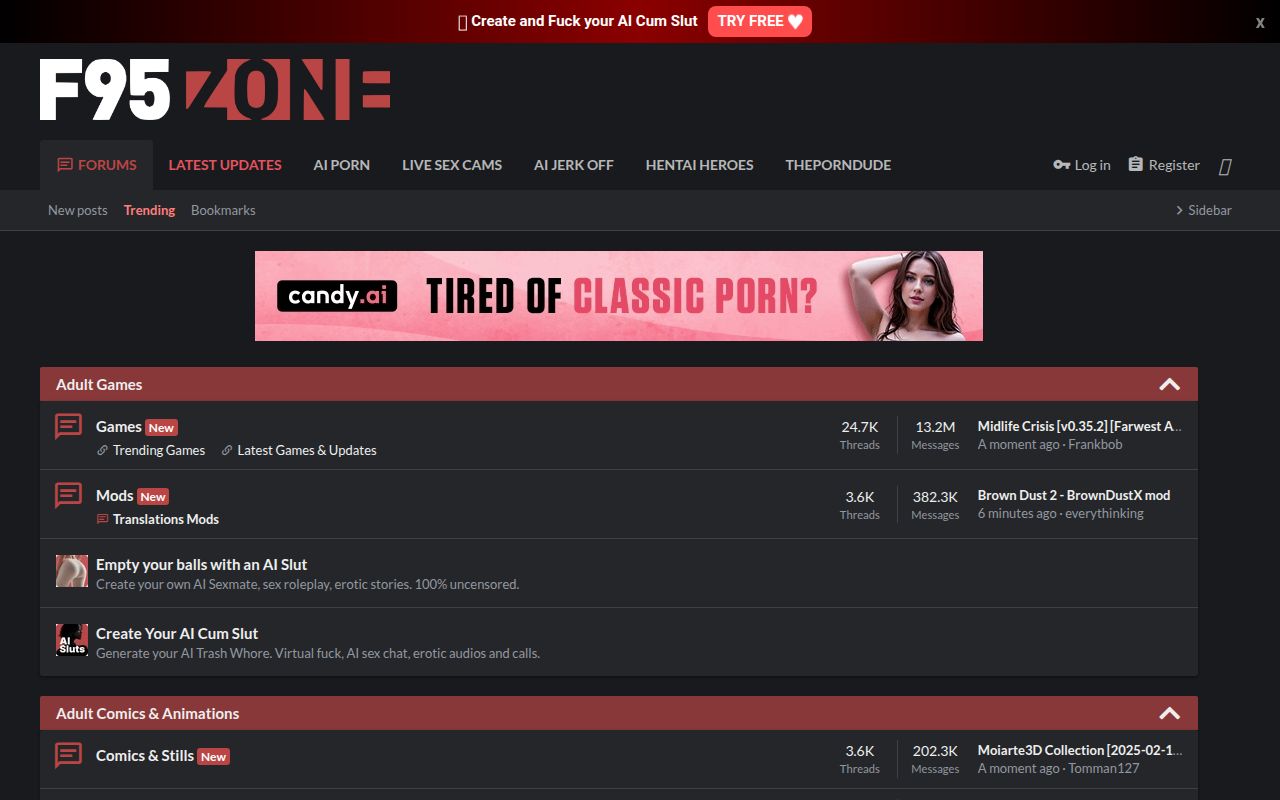 Screenshot of F95zone