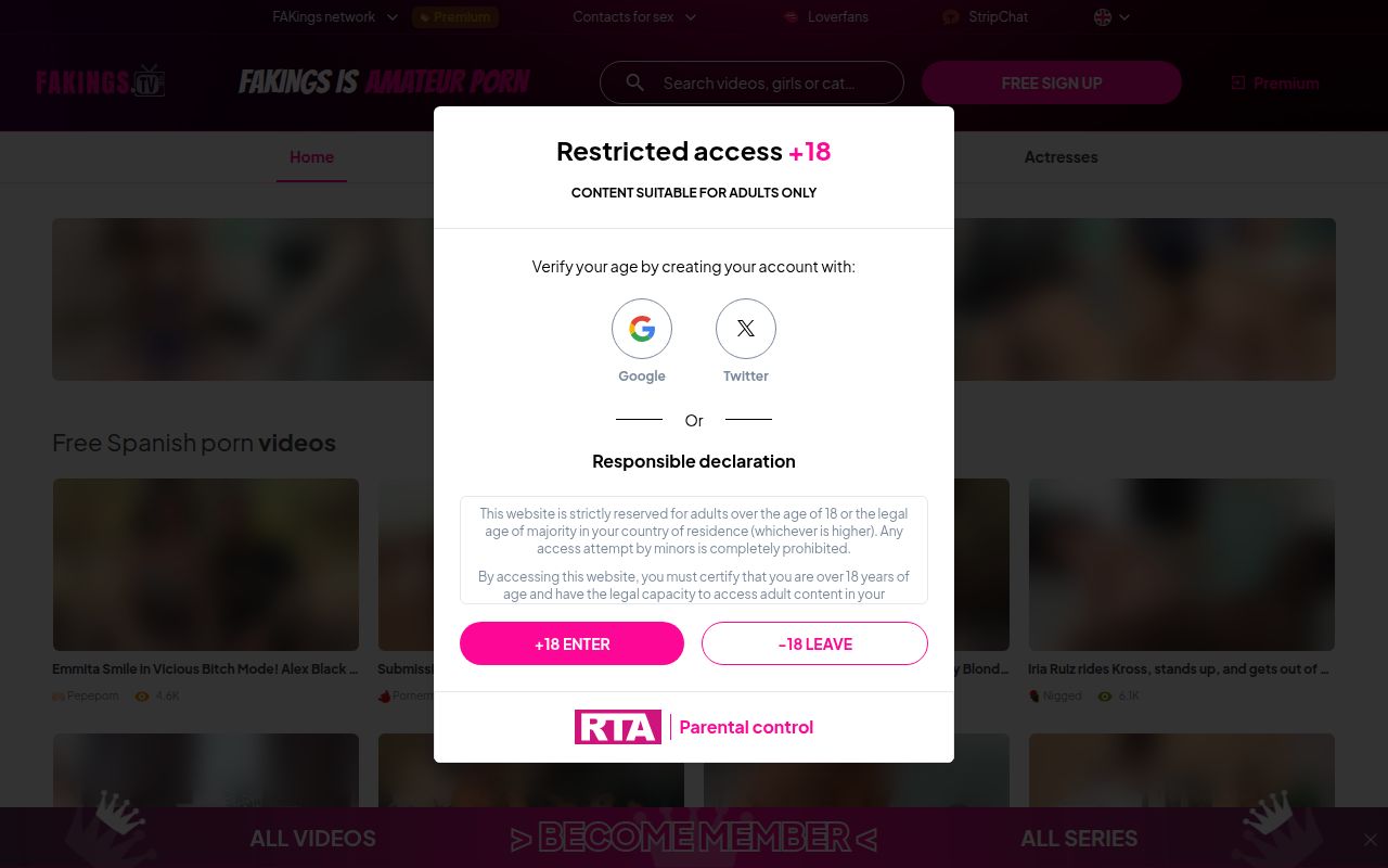 Screenshot of Fakings tv