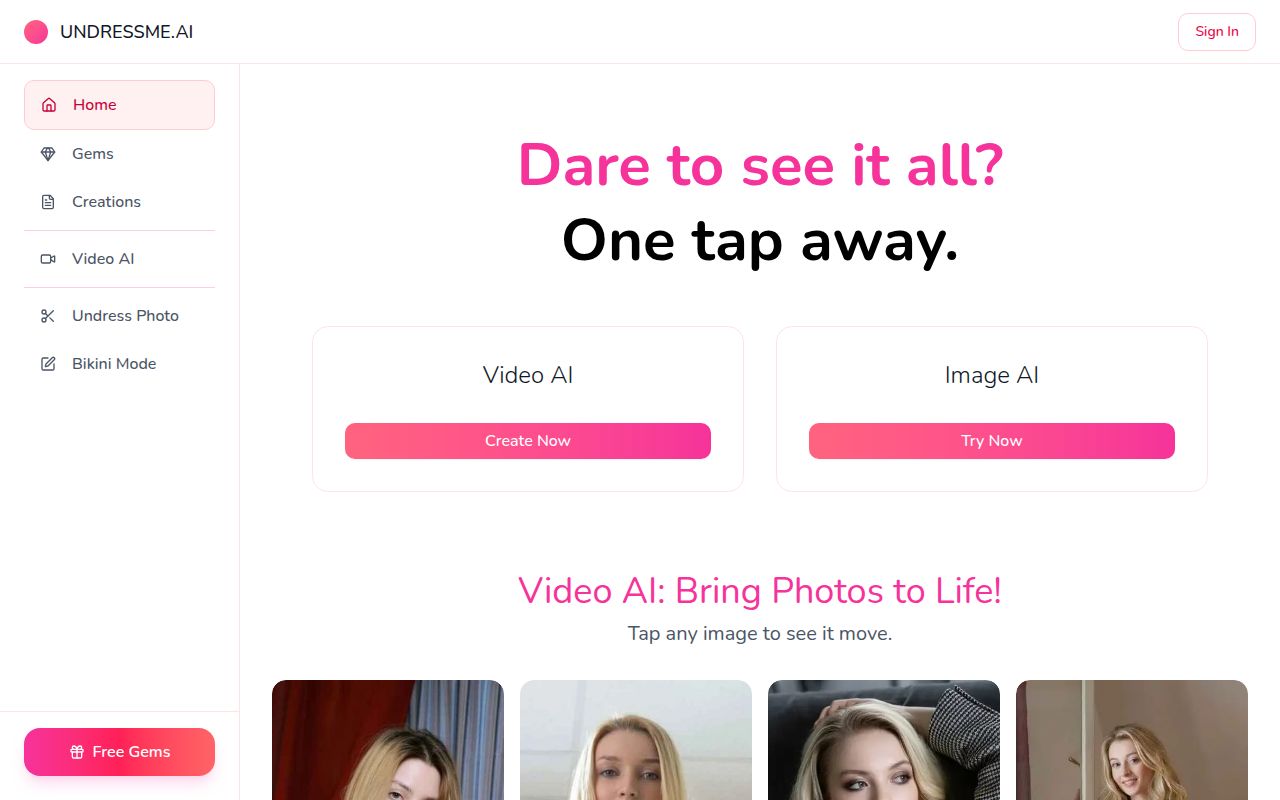 Screenshot of Undressme