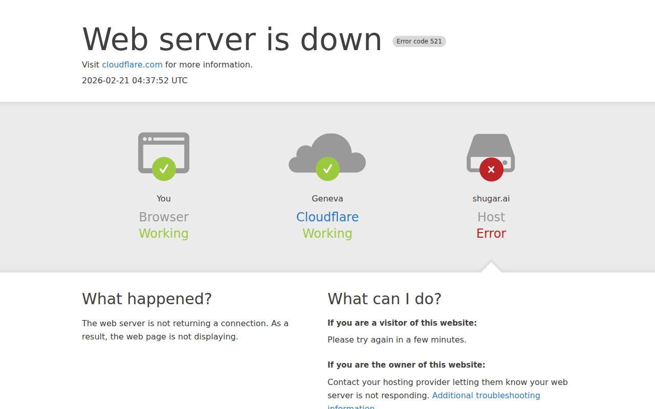 Screenshot of Shugar