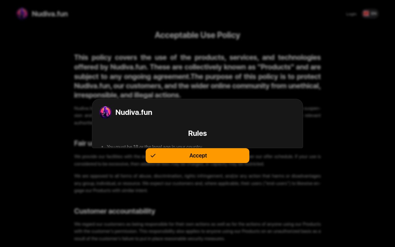 Screenshot of Nudiva