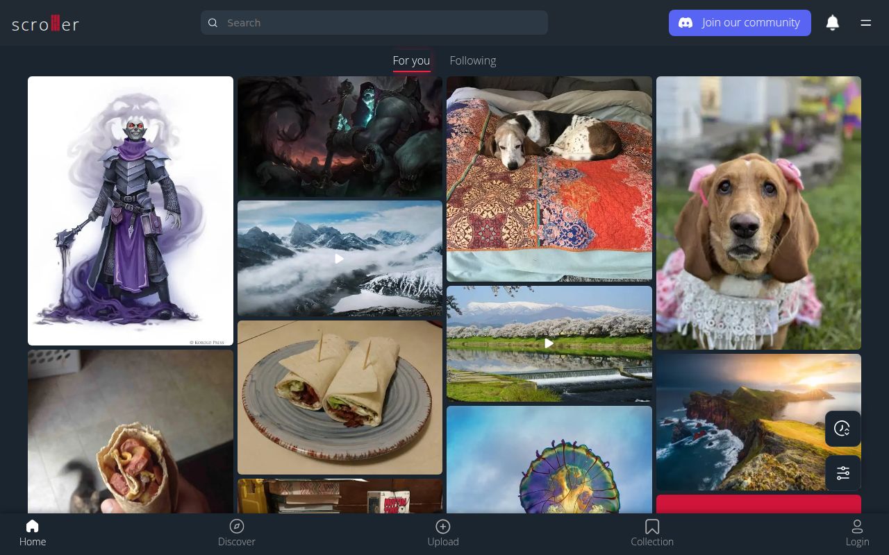 Screenshot of Scrolller taboo