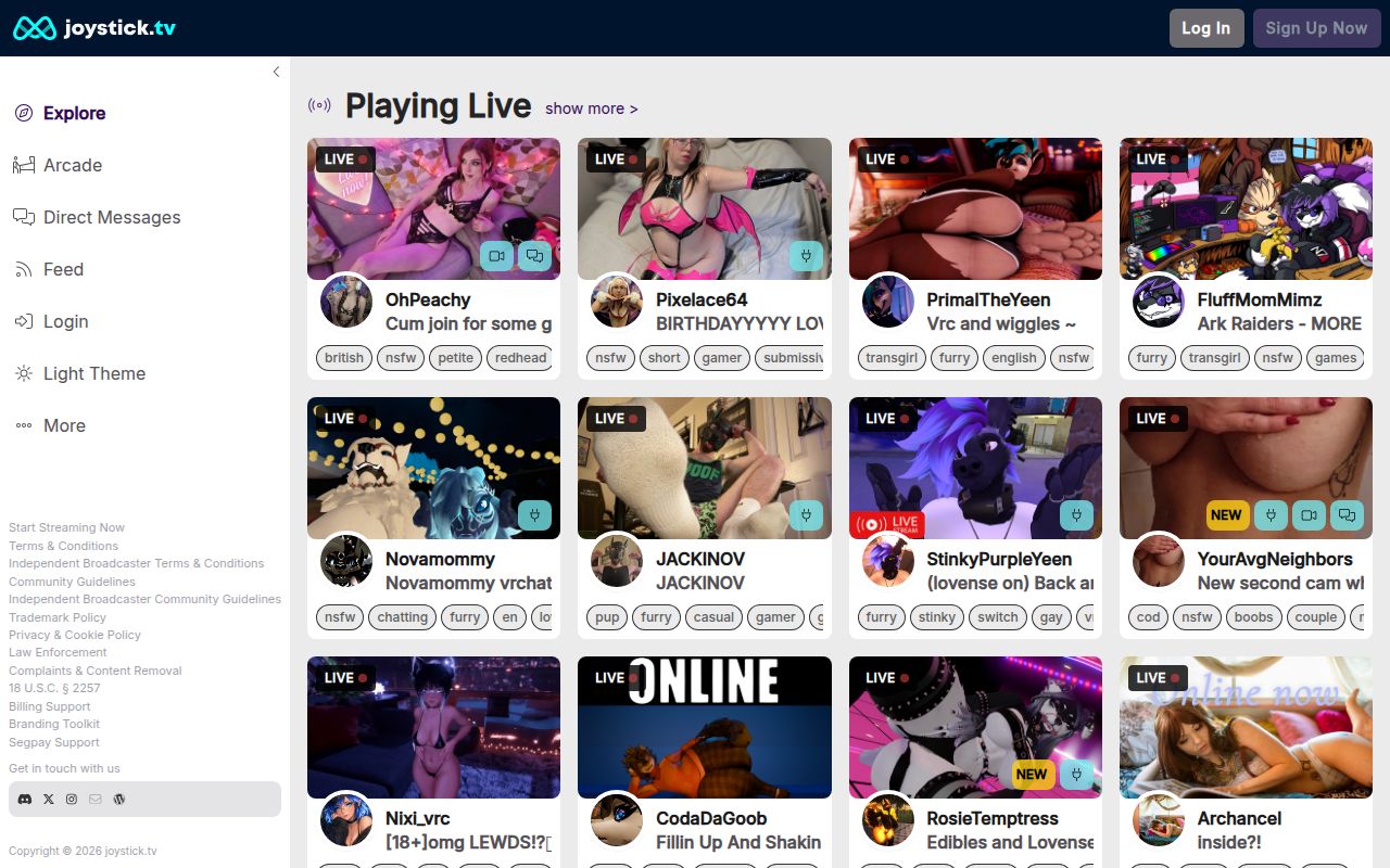 Screenshot of Joystick tv