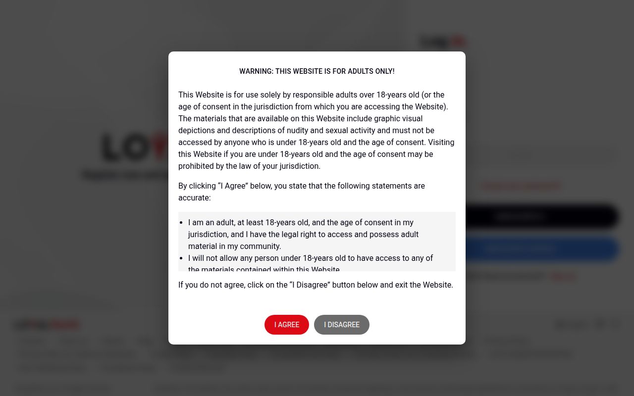 Screenshot of Loyalfans