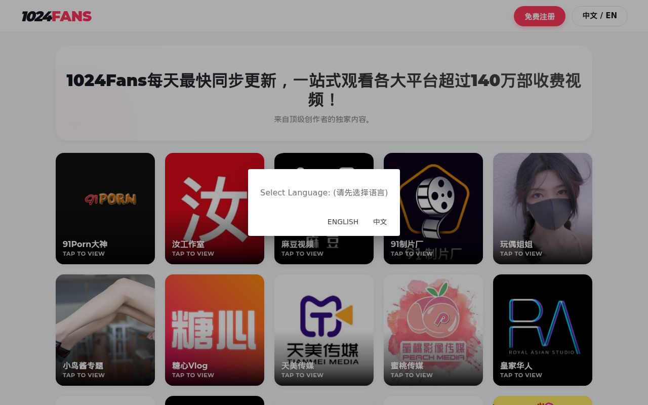 Screenshot of 1024fans