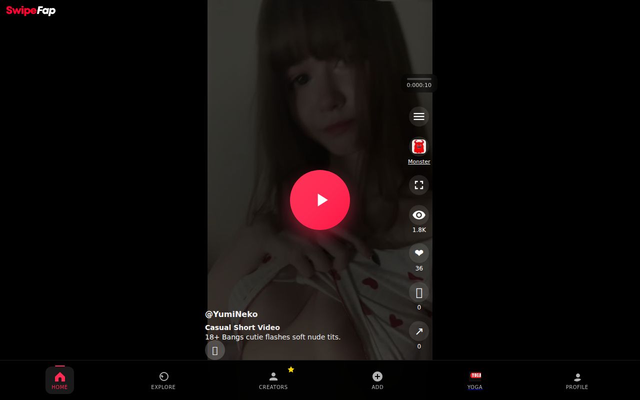 Screenshot of Swipefap