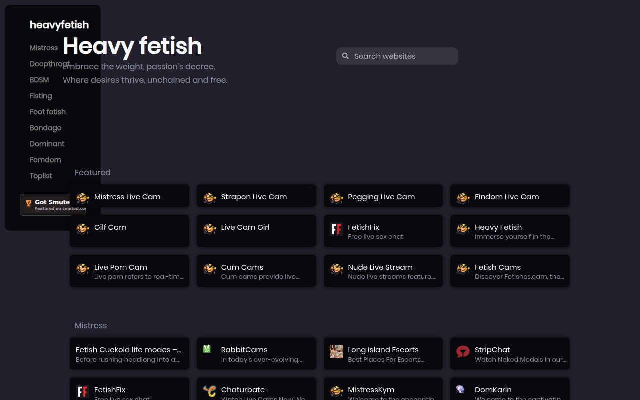 Screenshot of Heavy fetish