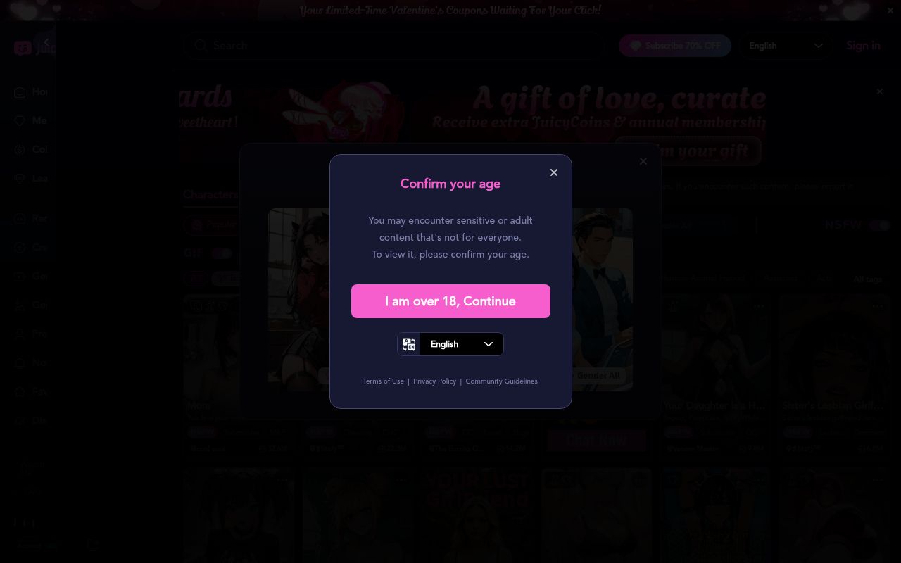 Screenshot of Juicychat