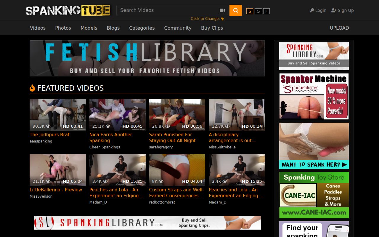 Screenshot of Spankingtube
