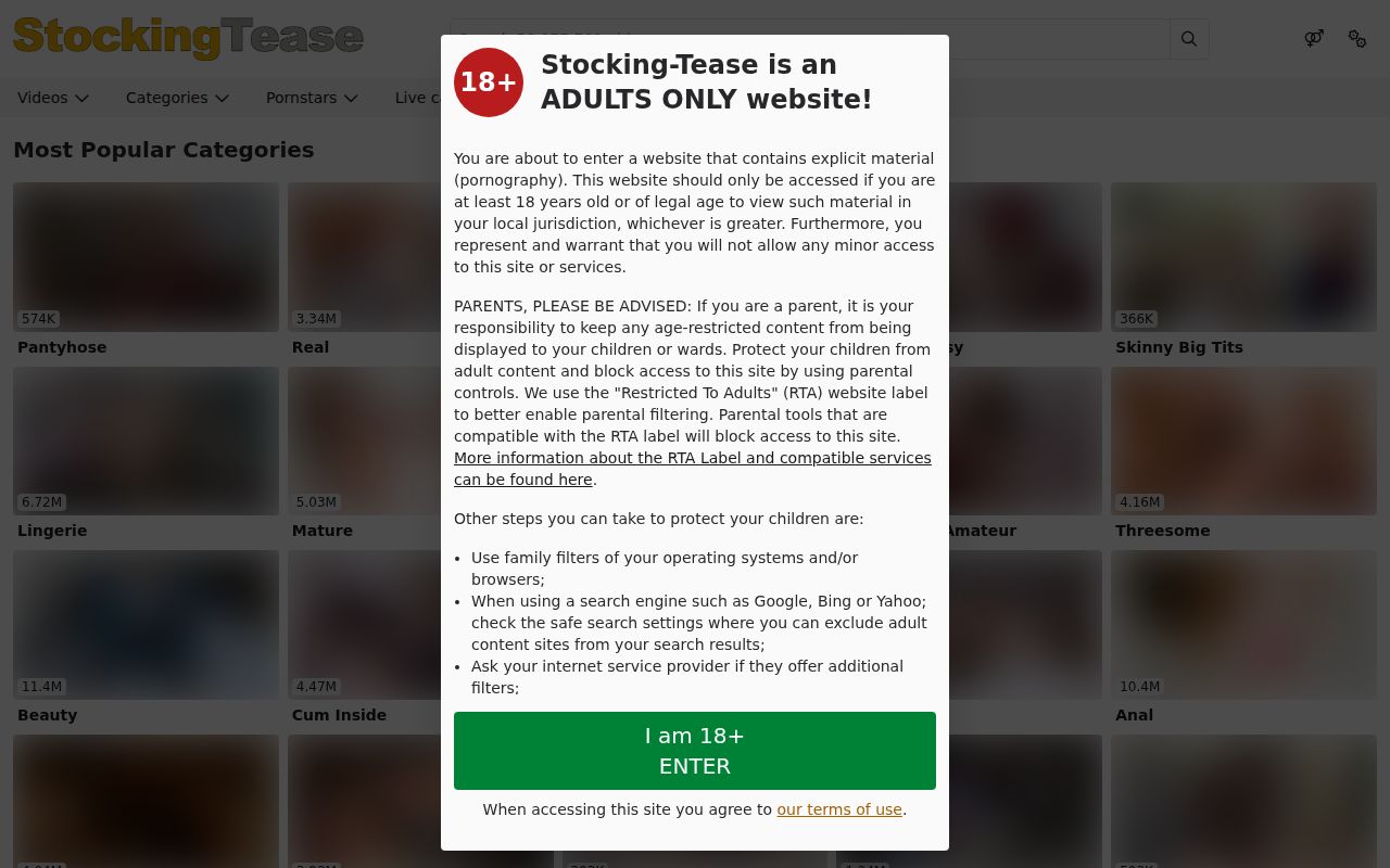 Screenshot of Stocking tease