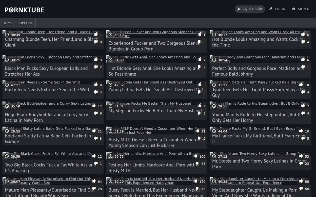 Screenshot of Pornktube