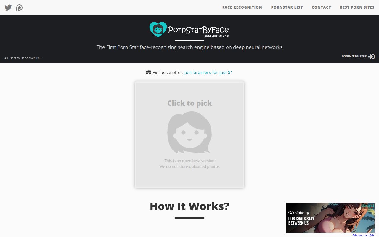 Screenshot of Pornstarbyface