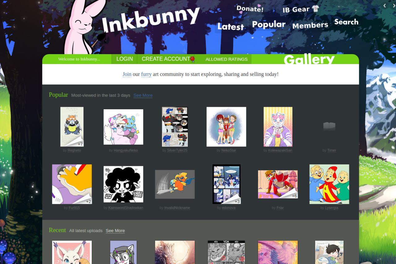 Inkbunny screenshot