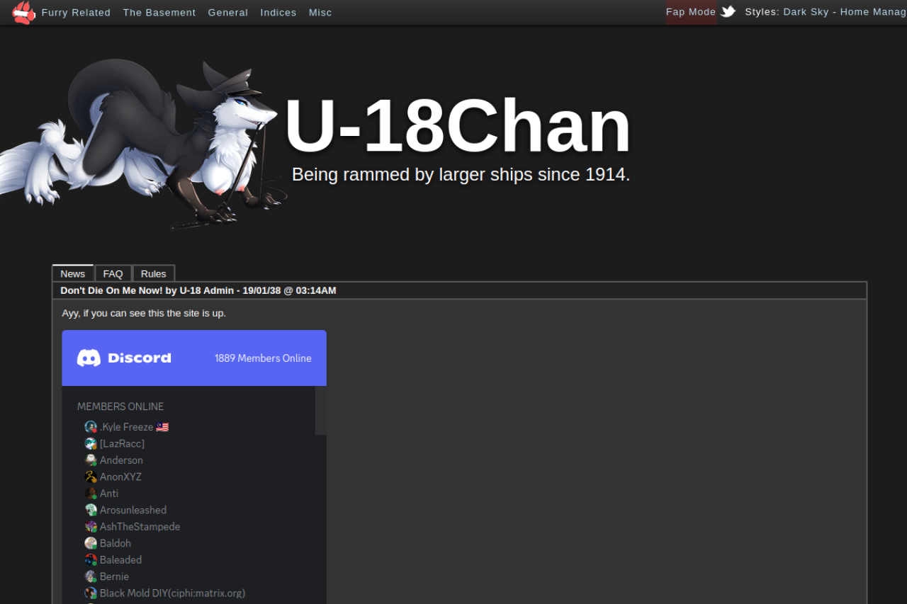 Screenshot of U 18chan
