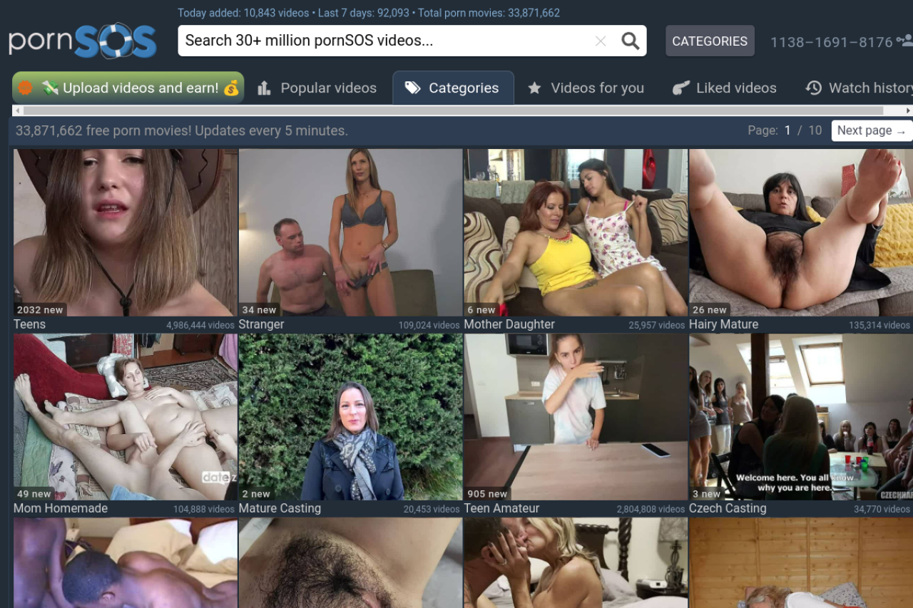 Screenshot of Pornsos