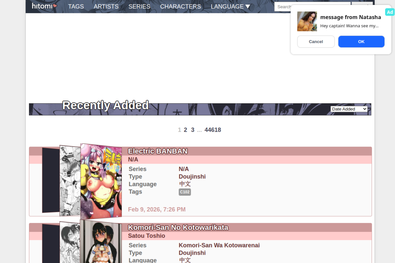 Screenshot of Hitomi la