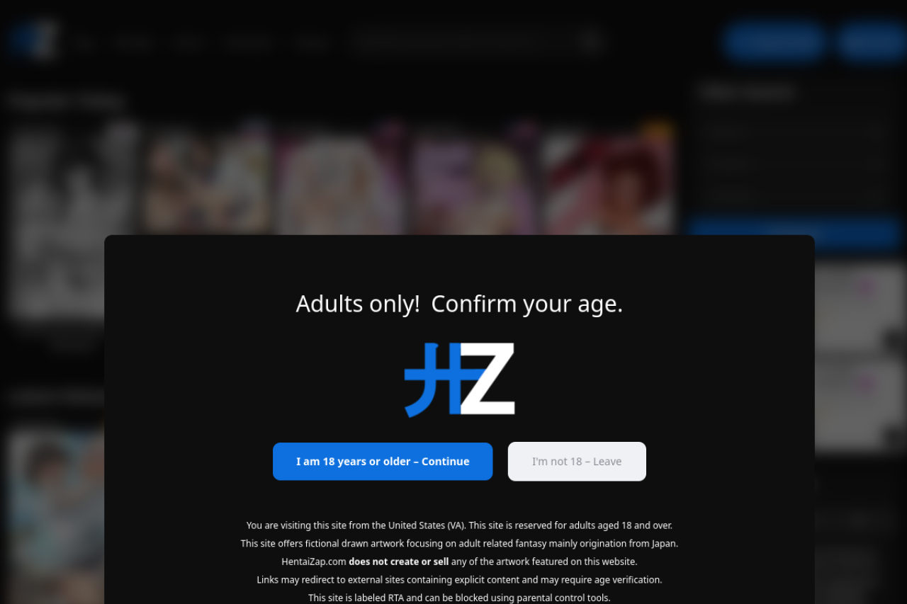 Screenshot of Hentaizap